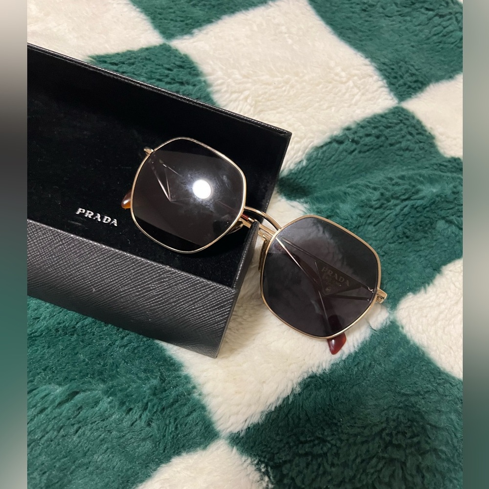 Gold Prada PR 59ZV eyeglasses sunglasses frames
